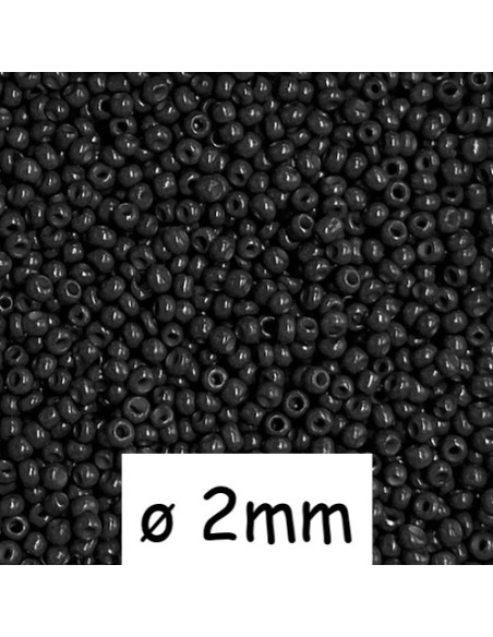 Rocaille fine gris foncé 2mm pas chère - perle fine