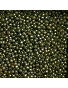 Perle rocaille 1,5mm vert olive pour création DIY 2