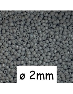 Rocaille fine gris 2mm pas chère - perle fine