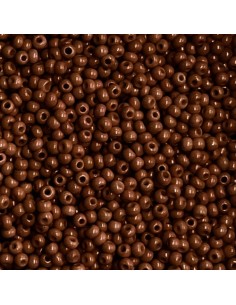 Perle de rocaille marron acajou 3,5mm, rocaille en gros 2