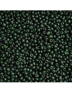 Perle rocaille vert foncé 3mm pour création bijoux 2