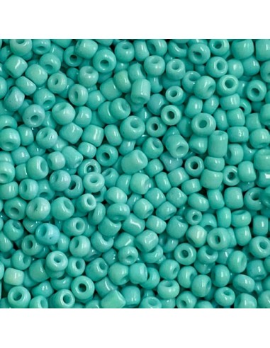 Grosse rocaille bleu turquoise pour collier