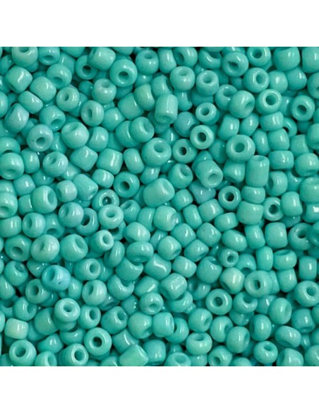 Grosse rocaille bleu turquoise pour collier