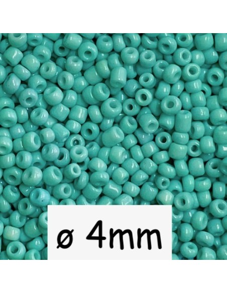 Rocaille 4mm bleu turquoise pour création DIY