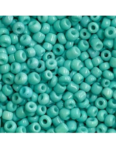 Grosse perle rocaille bleu turquoise 5mm pour création 2