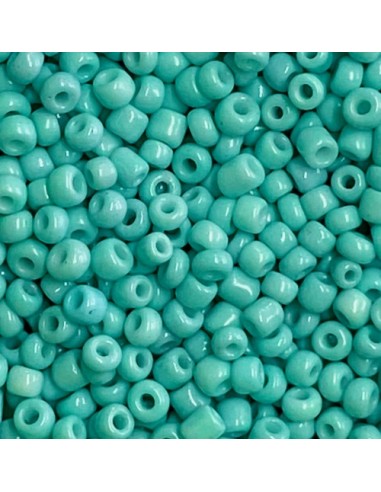 Grosse rocaille 5mm bleu turquoise pour création