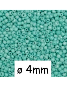 Rocaille 4mm bleu vert opaline pour loisirs créatifs