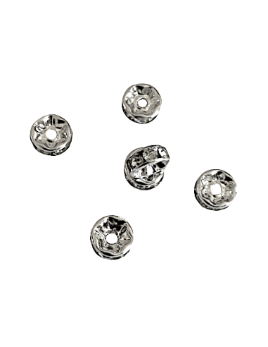 Perle rondelle strass 7mm