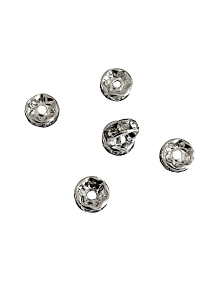 Perle rondelle strass 7mm