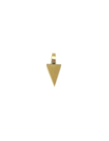 Charm triangle doré en acier inoxydable or pour collier 14mm