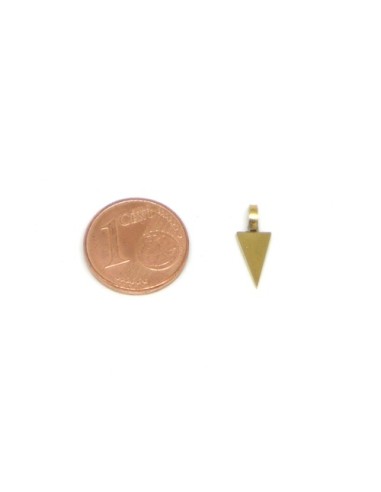 Breloque triangle doré acier inox pour bijoux
