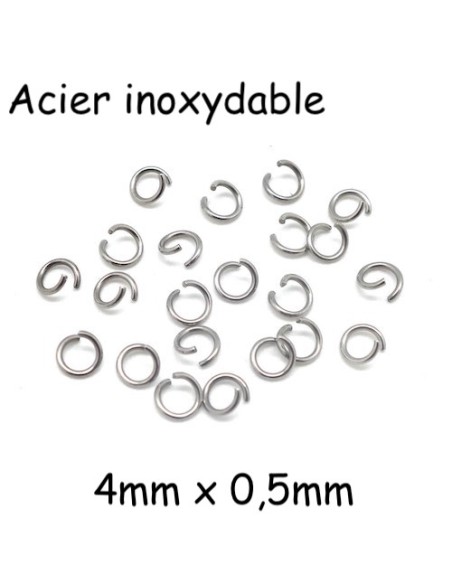 Anneau de jonction 4mm ouvert pour création DIY