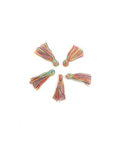 Lot de 5 pompons multicolore pour vos créations DIY