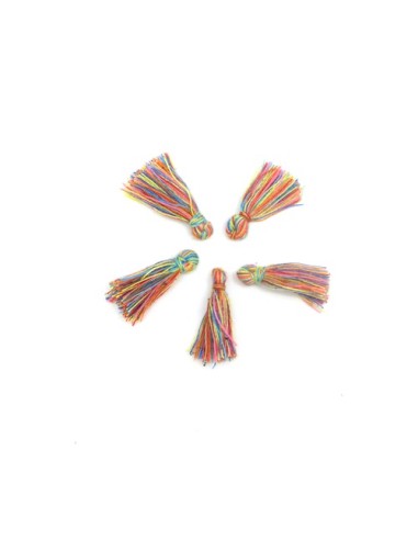 Lot de 5 pompons multicolore pour vos créations DIY