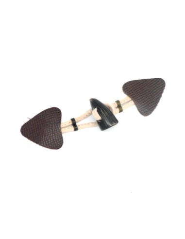 8 Boutons Brandebourg Décoratifs - Résine Et Simili Cuir, 4 Noirs + 4 Marron, Pour Manteaux, Vestes DIY