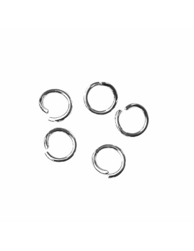 Anneaux ouvert en acier inox argenté
