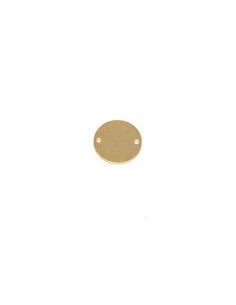 Perles connecteur sequin en acier inoxydable doré 14mm 2