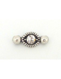 Perle connecteur losange avec strass 2
