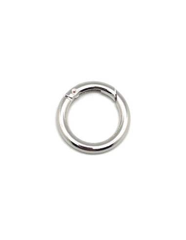 Mousqueton rond argenté pour création bandoulière sac 33mm