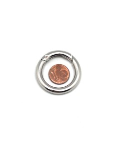 Porte-clé ceinture clip mousqueton + anneau métal robuste et discret simili  cuir