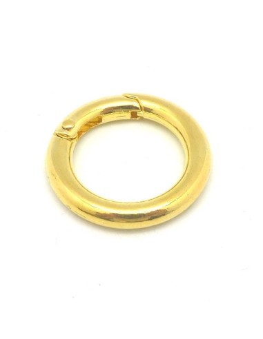 Mousqueton rond doré pour porte clé, fermoirs 25mm en métal