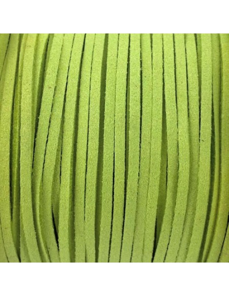 Lanière suédine vert anis pour création DIY