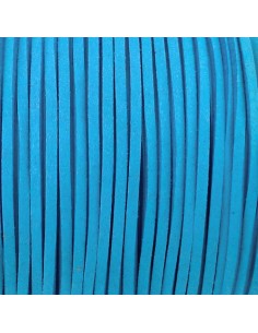 Lanière suédine bleu sarcelle 2,5mm 2