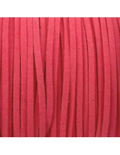 Cordon daim synthétique rose incarnat 2,5mm 2
