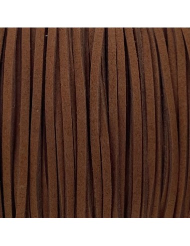 Lanière suédine marron châtaigne pour vos créations DIY