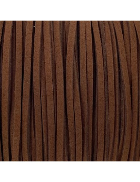 Lanière suédine marron châtaigne pour vos créations DIY
