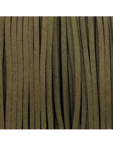 Lanière suédine vert militaire