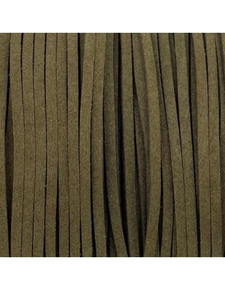 Lanière suédine vert militaire