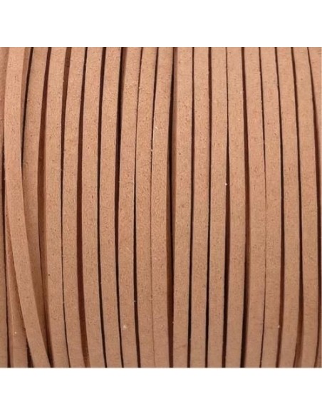 Lanière suédine beige rosé