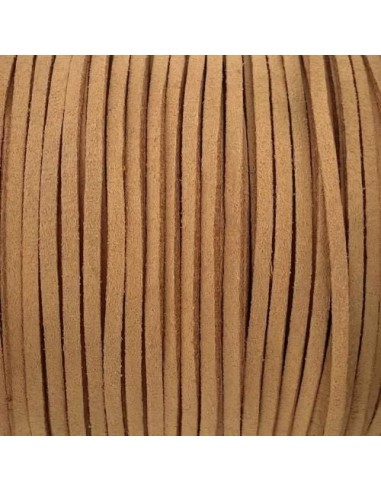 Lanière suédine marron clair beige