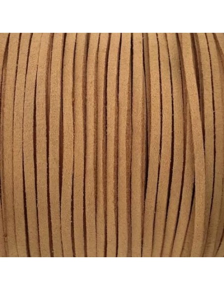 Lanière suédine marron clair beige