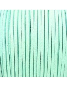 Cordon suédine 2,5mm vert d'eau, vert opaline 2