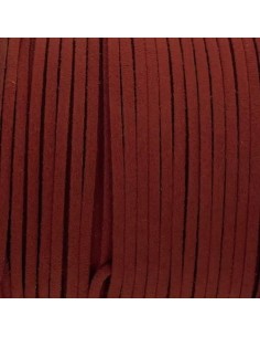 Lanière suédine rouge brique