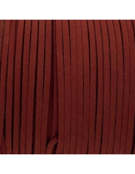 Lanière suédine rouge brique