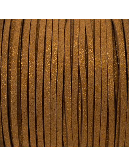 Lanière suédine 2,5mm pailleté