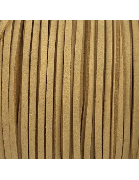 Lanière suédine beige vanille