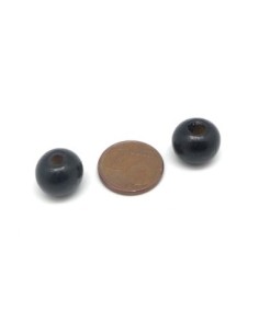 perles en bois ronde 10mm noire 2