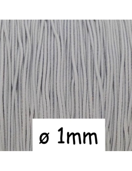 Fil élastique 1mm gris clair