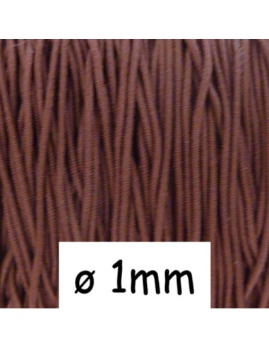 Fil élastique 1mm marron chocolat