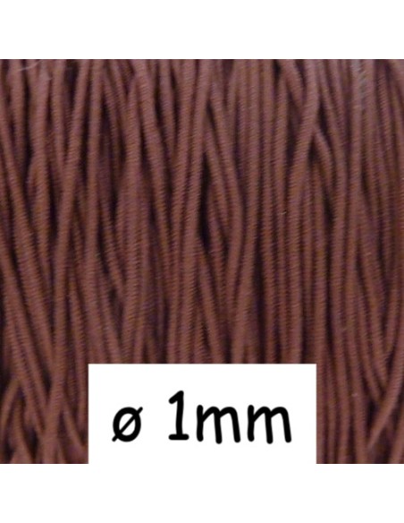 Fil élastique 1mm marron chocolat