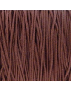 Fil élastique 1mm marron chocolat 2