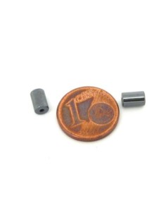 R-3 Perles hématite tube, lisse 6mm 2