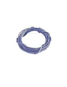 Lacet cuir rond 2mm bleu lavande métallisé argenté pour création DIY 2