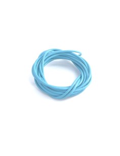 Lacet cuir rond 2mm bleu cyan 2