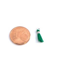 Mini pompon vert et argenté pour création DIY 2