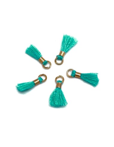 Mini pompon vert menthe à l'eau pour customisation